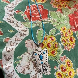 Native American Thunderbird Turquoise Necklace